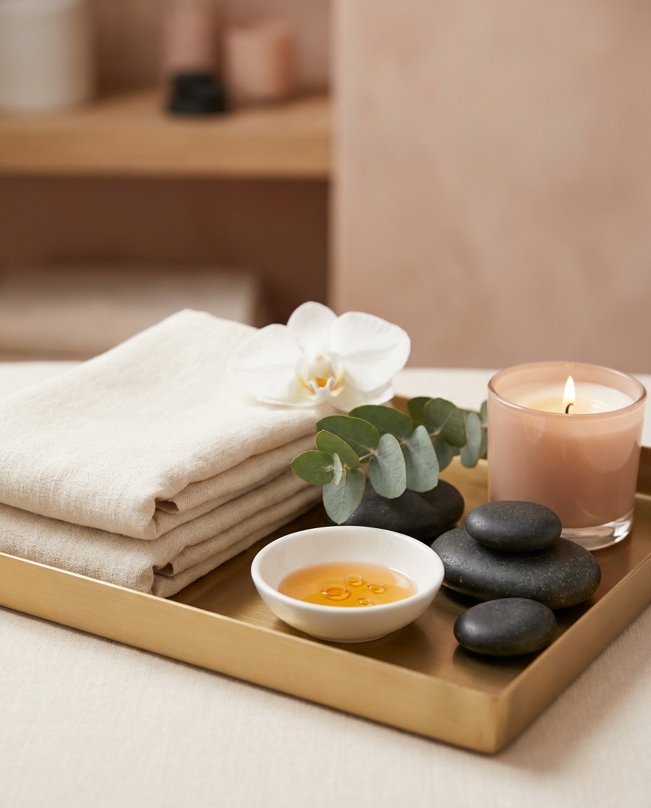 Detalle de ritual de spa